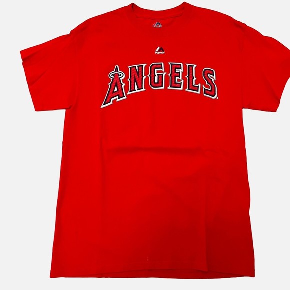 Los Angeles Angels Mike Trout Red T Shirt Size Medium - Picture 1 of 3
